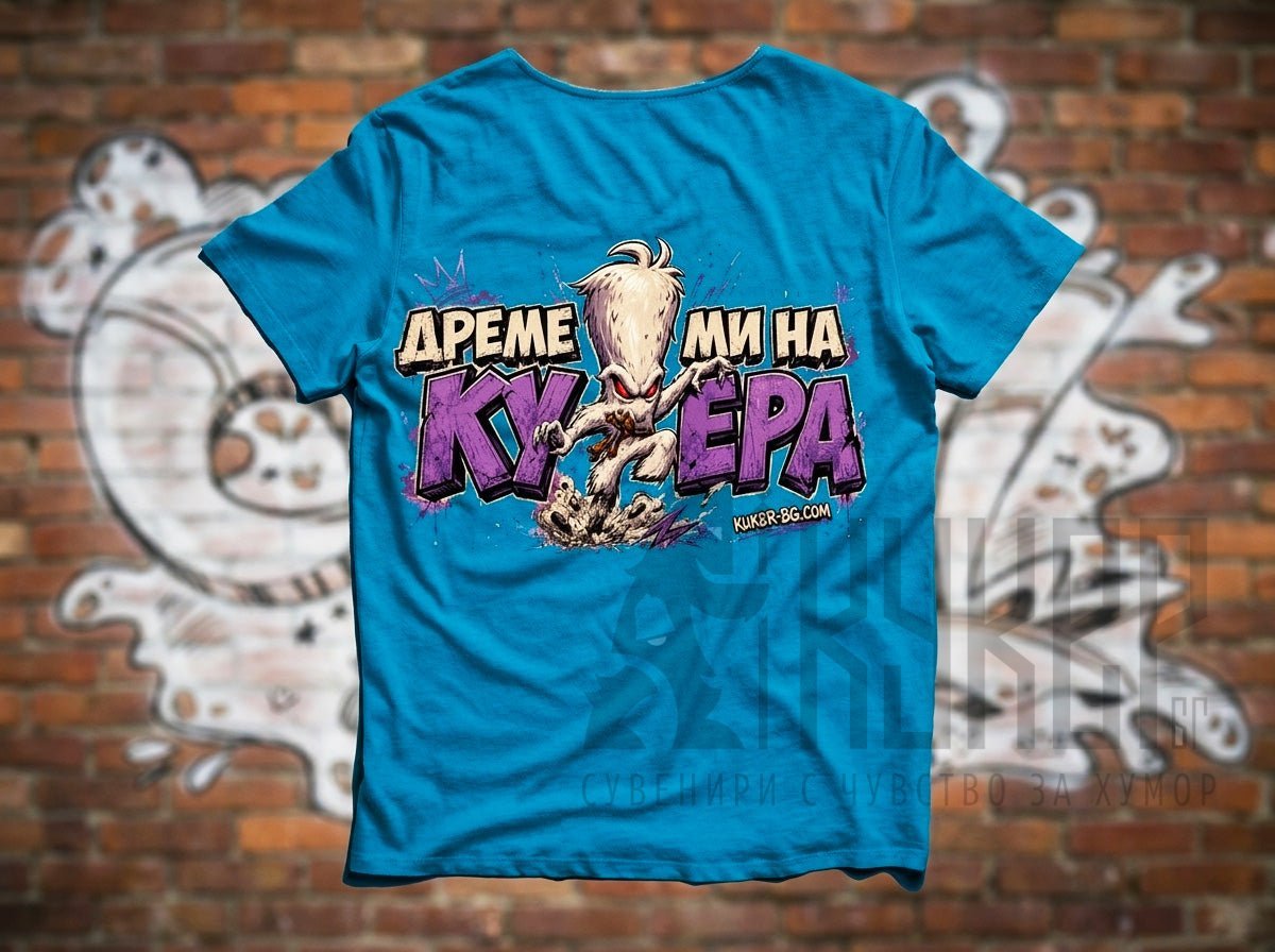 Тениска с кукер бабугер "Дреме Ми на Кукера"