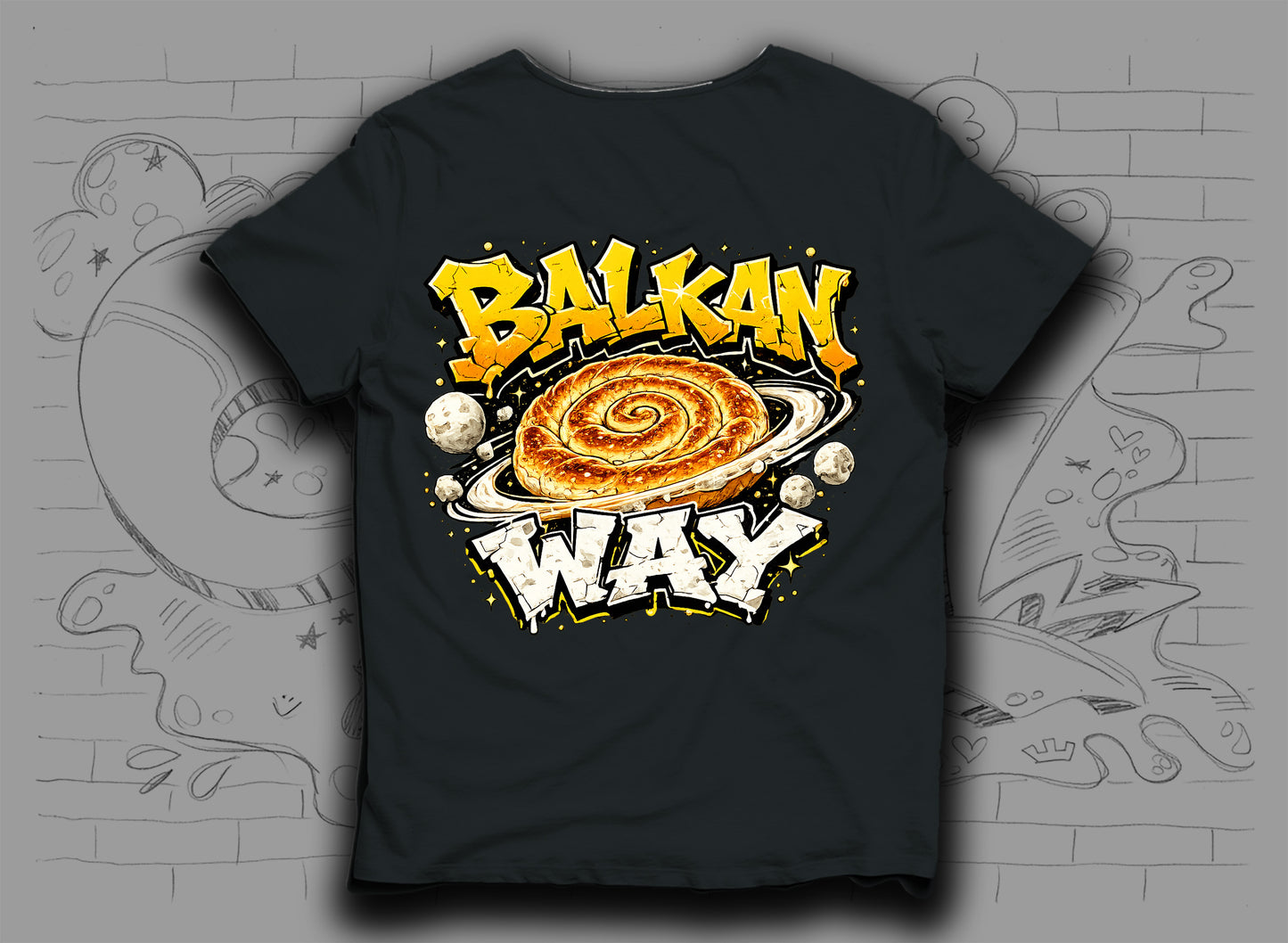 Тениска „Balkan way" с баница