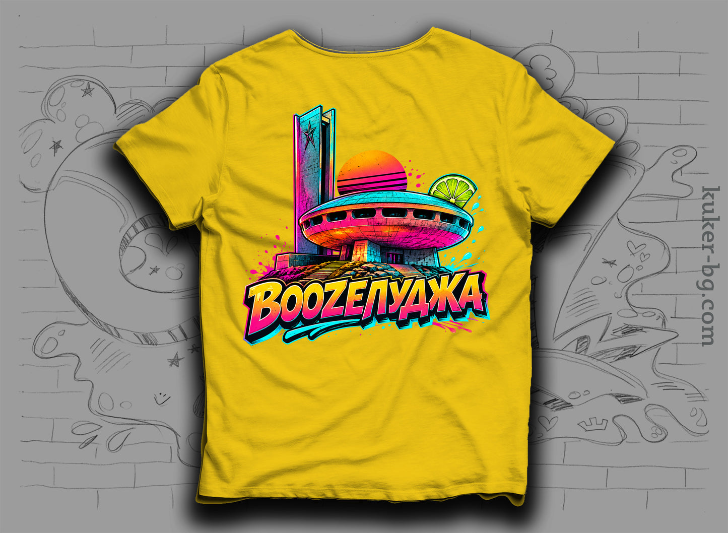 Тениска "BOOZEЛУДЖА" с Бузлуджа