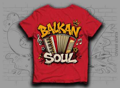 Тениска „Balkan Soul" с акордеон