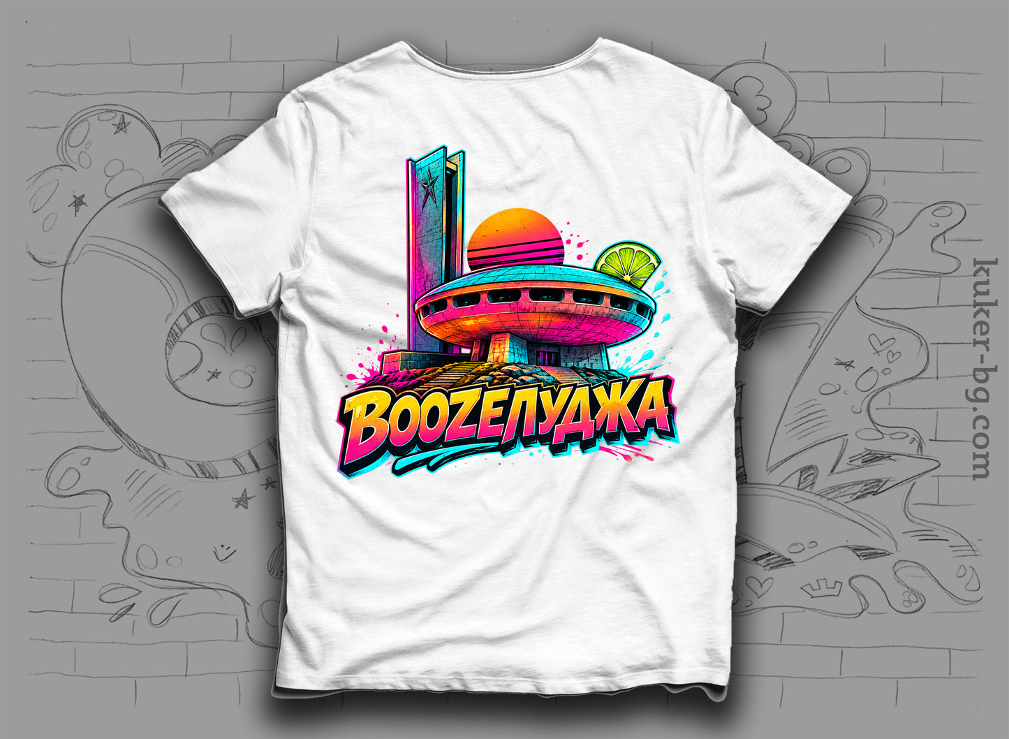 Тениска "BOOZEЛУДЖА" с Бузлуджа