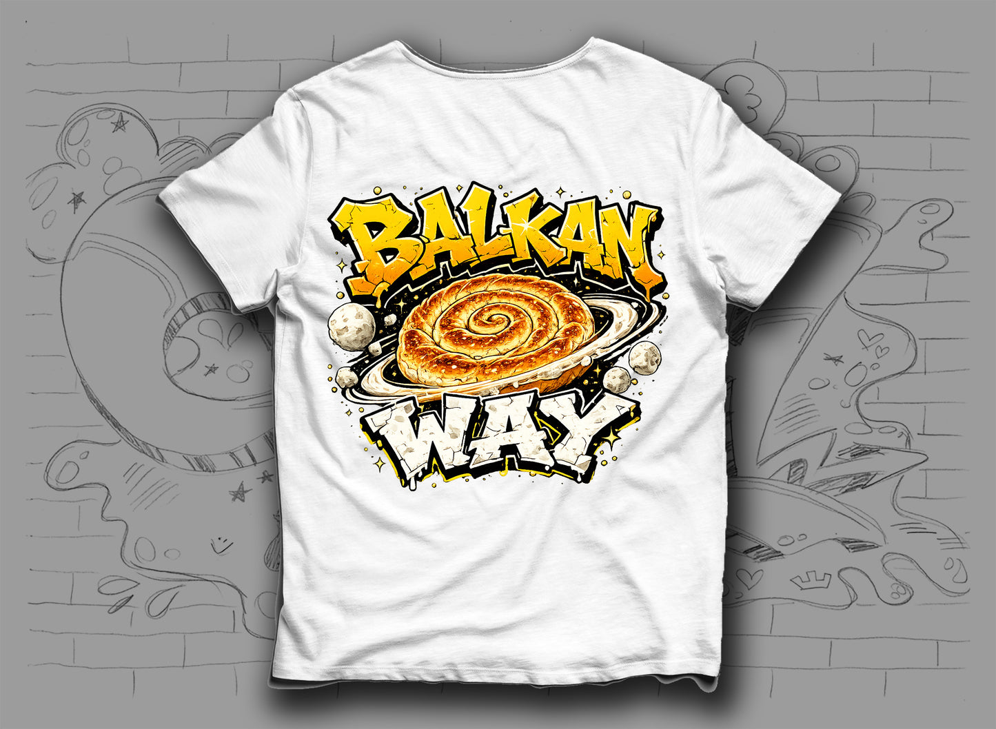 Тениска „Balkan way" с баница
