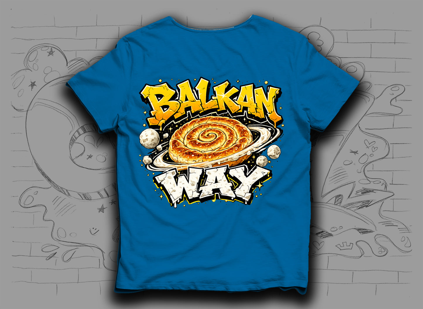 Тениска „Balkan way" с баница