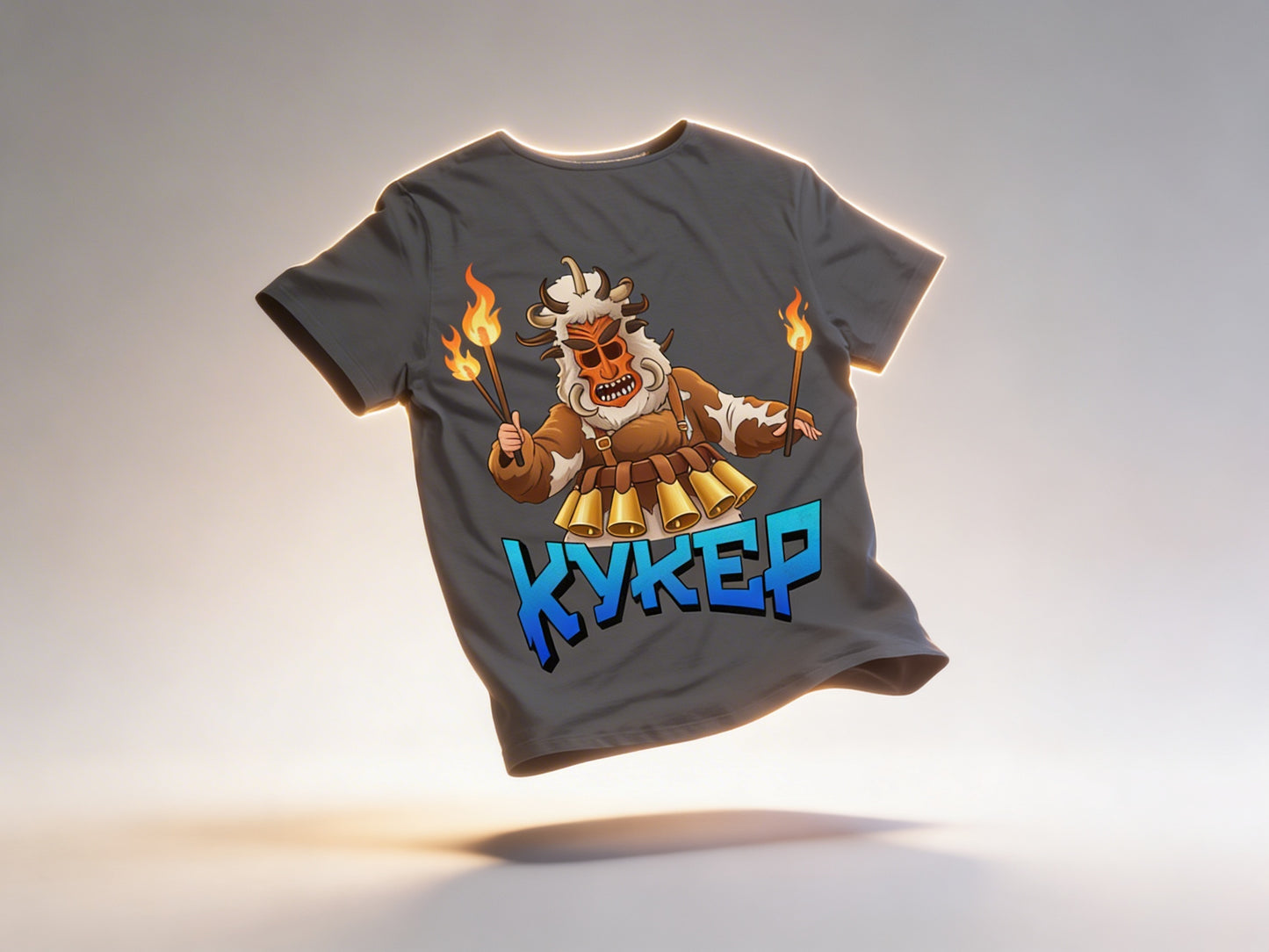 Тениска "КУКЕР" с кукер и факли
