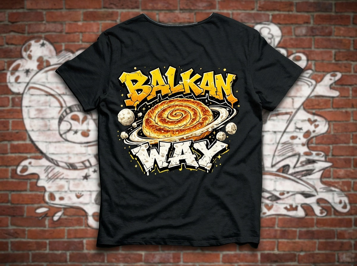 Тениска „Balkan way" с баница